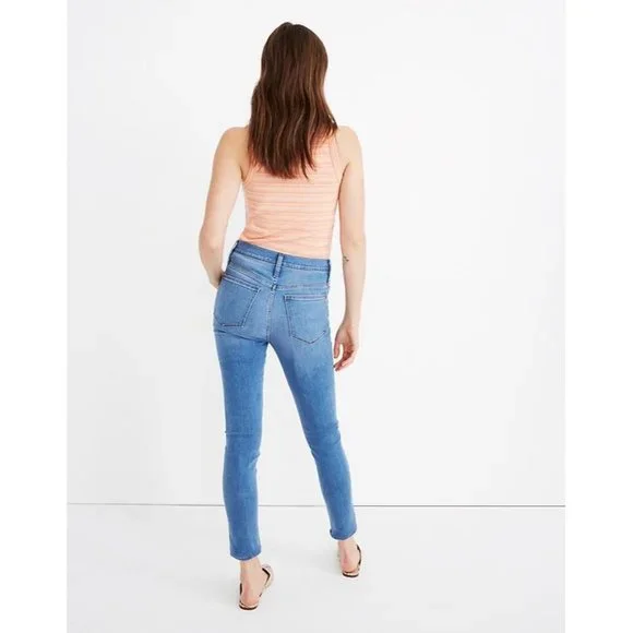 MADEWELL JEANS roadtripper crop light wash iberia super stretch high rise 32 - Picture 2 of 10